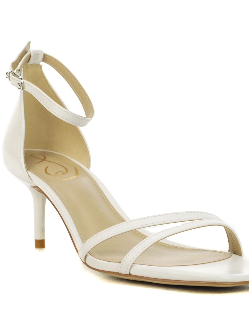Sam Edelman - Peonie White Leather Heeled Sandals